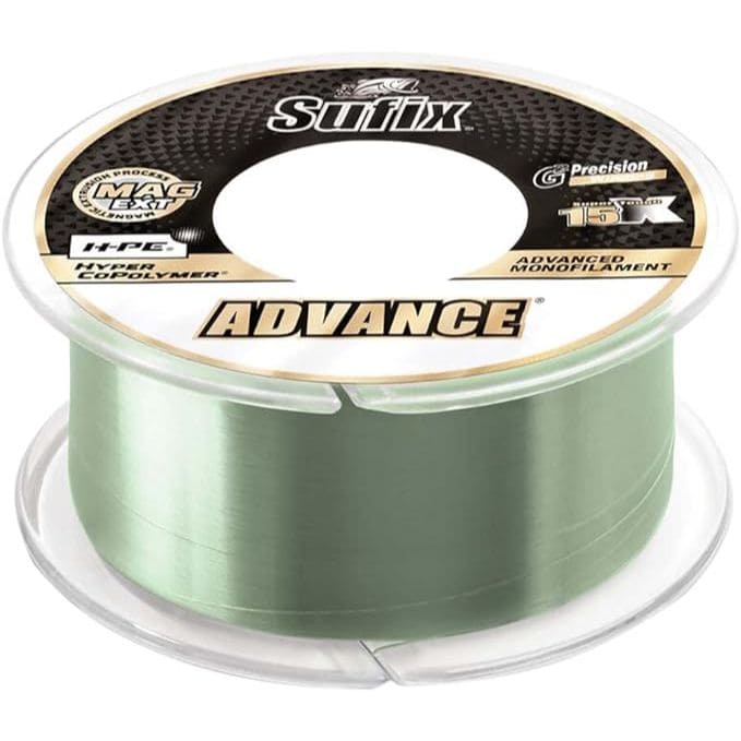 Sufix Advance Lo-Vis Green Monofilament 250-330 Yard Spools